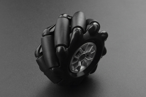 Black Mecanum Wheel with Motor Shaft Coupling (60mm) - Left (แท้จาก DFRobot)