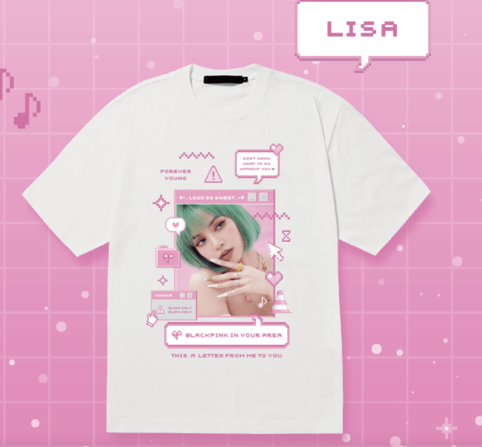 BLACKPINK - BLACKPINK T-SHIRTS_WHITE ระบุชื่อที่ต้องการ