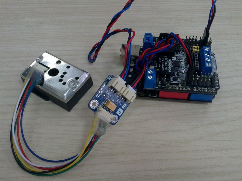 Gravitiy: Dust Sensor Adapter (พร้อมสายเคเบิล) - DFRobot