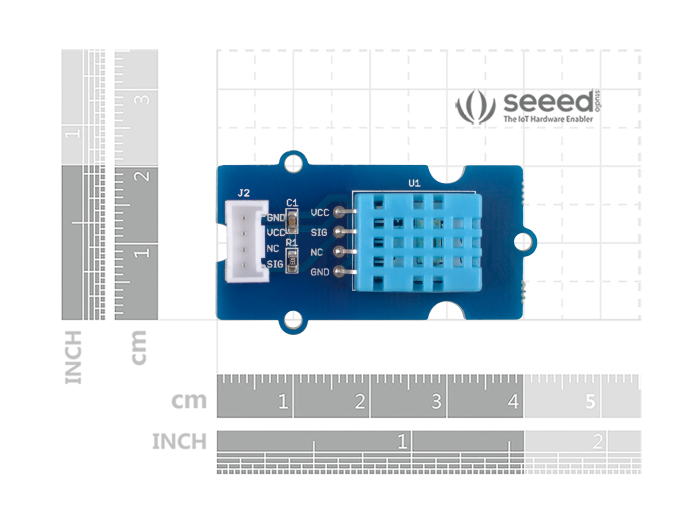 Grove - Temperature & Humidity Sensor + Grove Cable (ของแท้จาก SeeedStudio, GD)