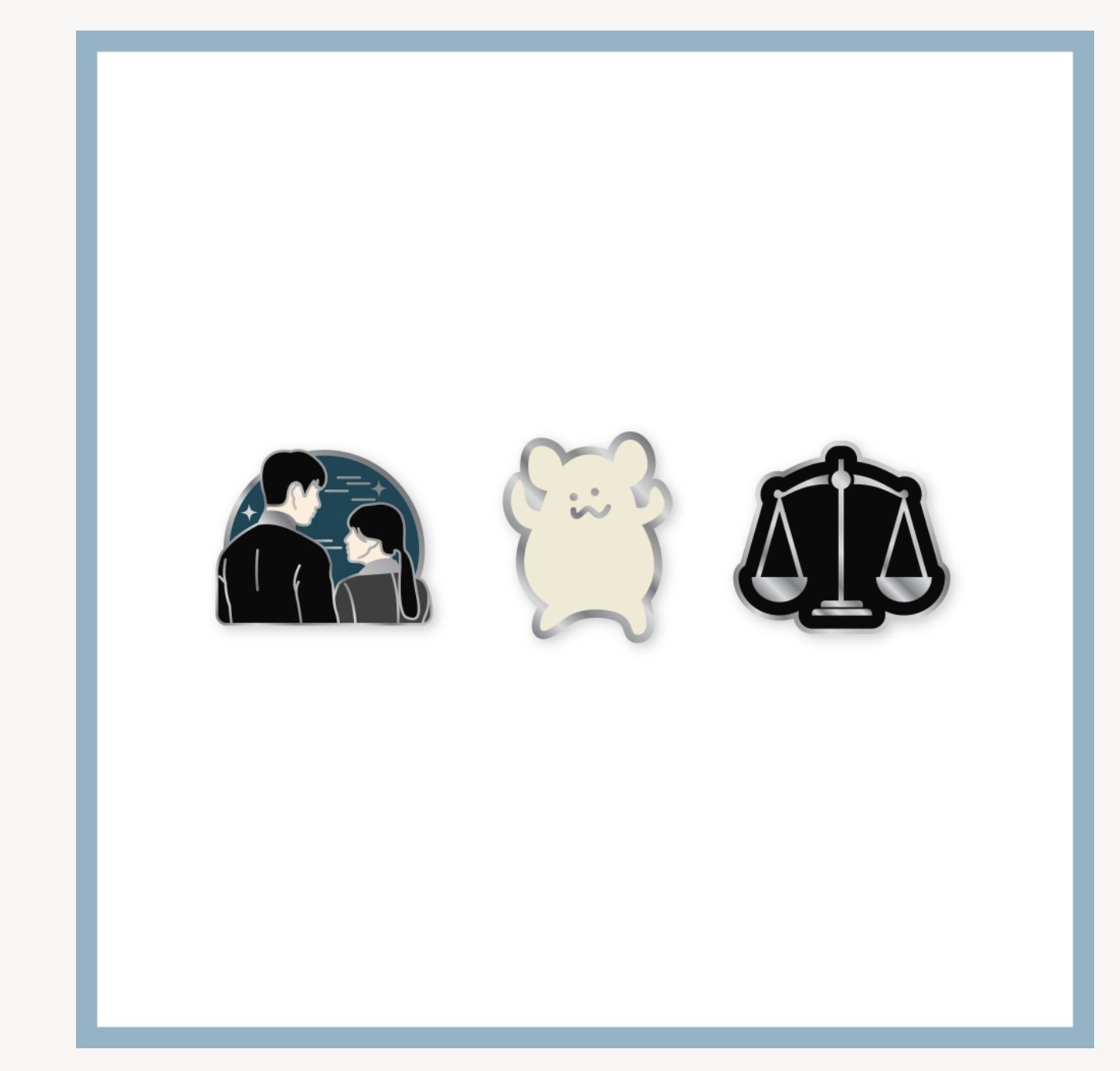 เพลงประกอบซีรีย์เกาหลี.Our Unwritten Seoul MD - ของสะสม Metal badge.