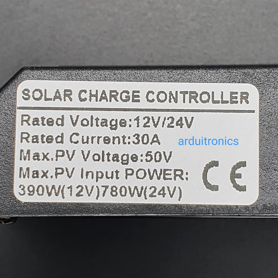 Solar Cell Charger Controller 12V/24V 30A พร้อมช่อง USB 2 ช่อง 5V โซล่าเซลล์ชาร์จเจอร์ระบบ PWM