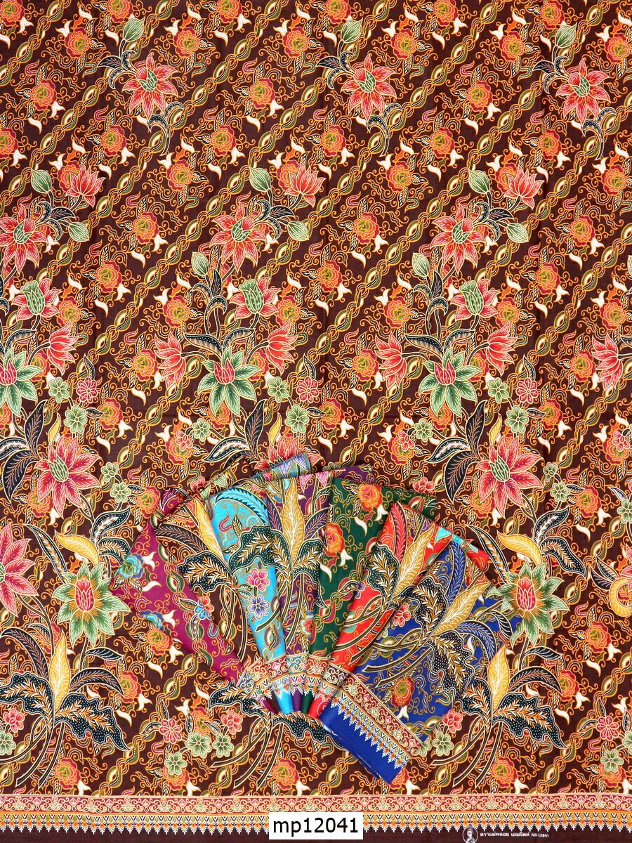 [D-MP12041] ผ้าถุงแม่พลอย 1.8เมตร เย็บพร้อมนุ่ง คอตต้อน 100%