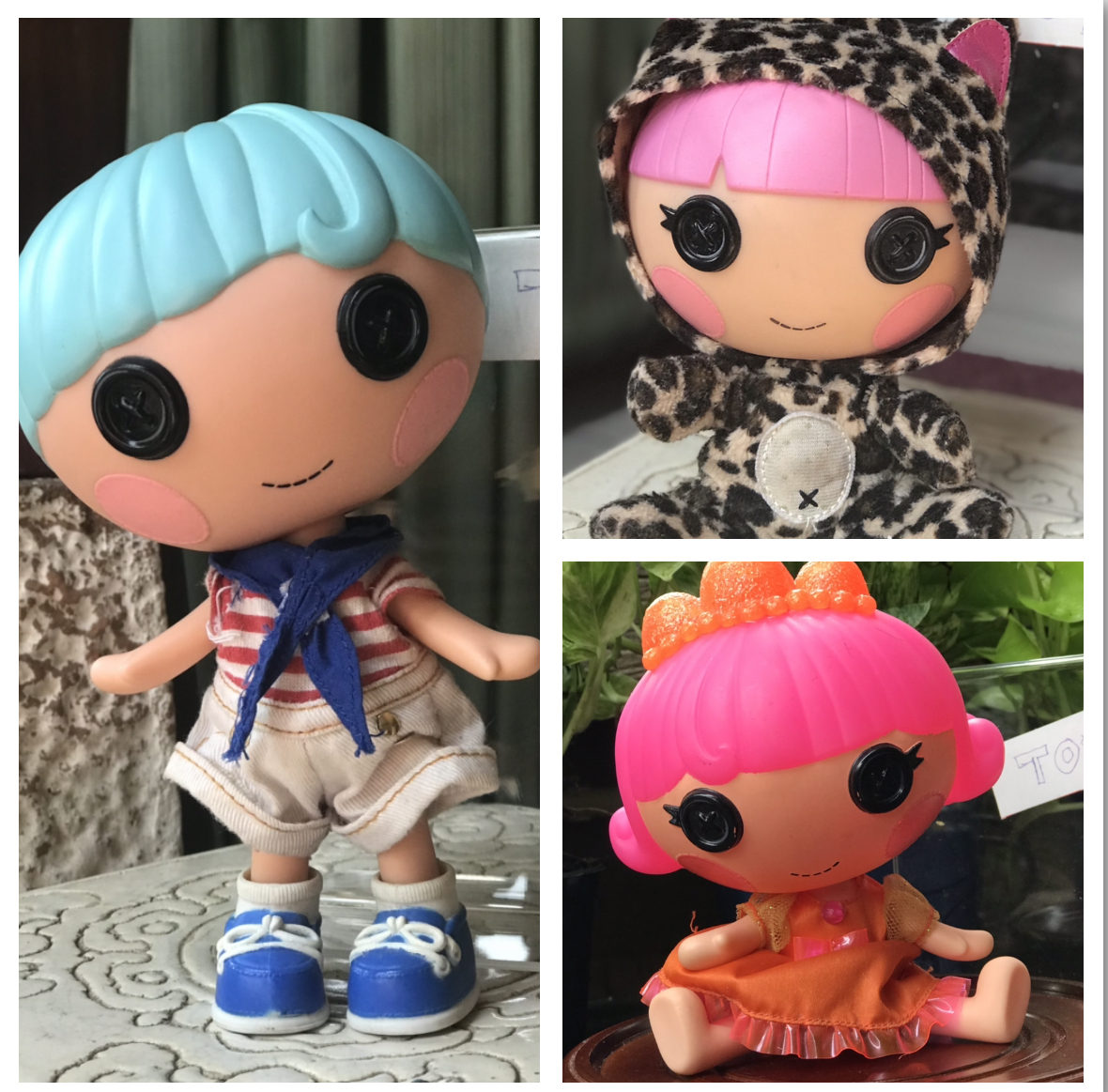 มือสอง Lalaloopsy ตุ๊กตากระดุม น้องกระดุมพร้อมชุด(ถอดได้) ขนาด 7 นิ้ว น้องนั่งได้ ยืนเองได้ จัดท่าตามชอบค่ะ วัสดุยางแข็งทั้งตัวค่ะ
