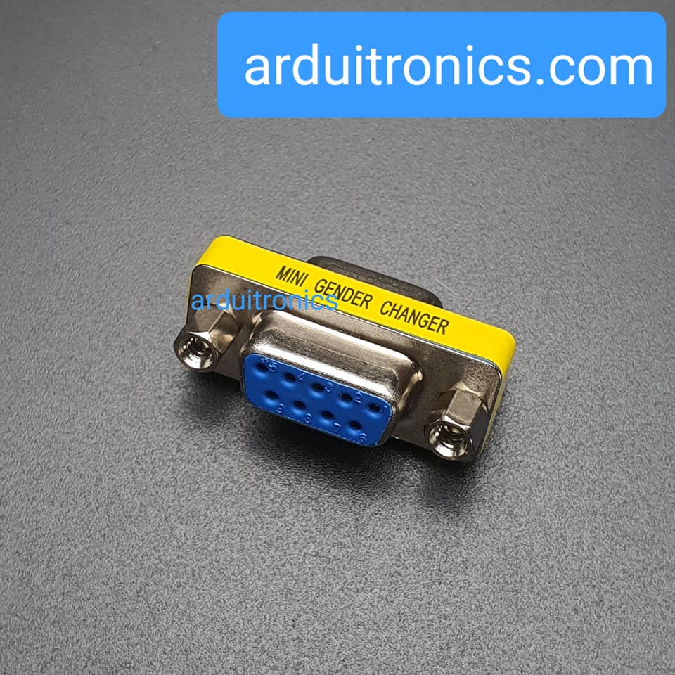RS232 9 Pin Com Port DB9 Adapter Head Female to Female (DB9 เฉพาะหัว ตัวเมีย - ตัวเมีย) จำนวน 1 หัว