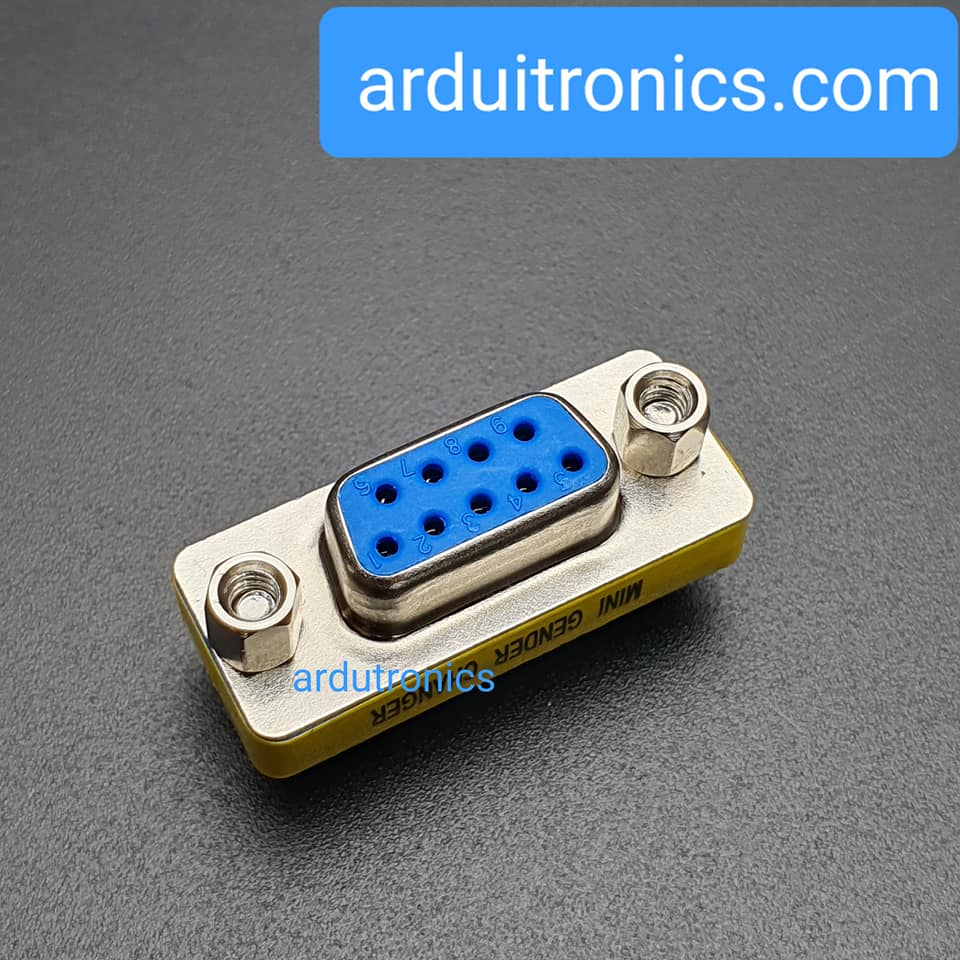 RS232 9 Pin Com Port DB9 Adapter Head Female to Female (DB9 เฉพาะหัว ตัวเมีย - ตัวเมีย) จำนวน 1 หัว