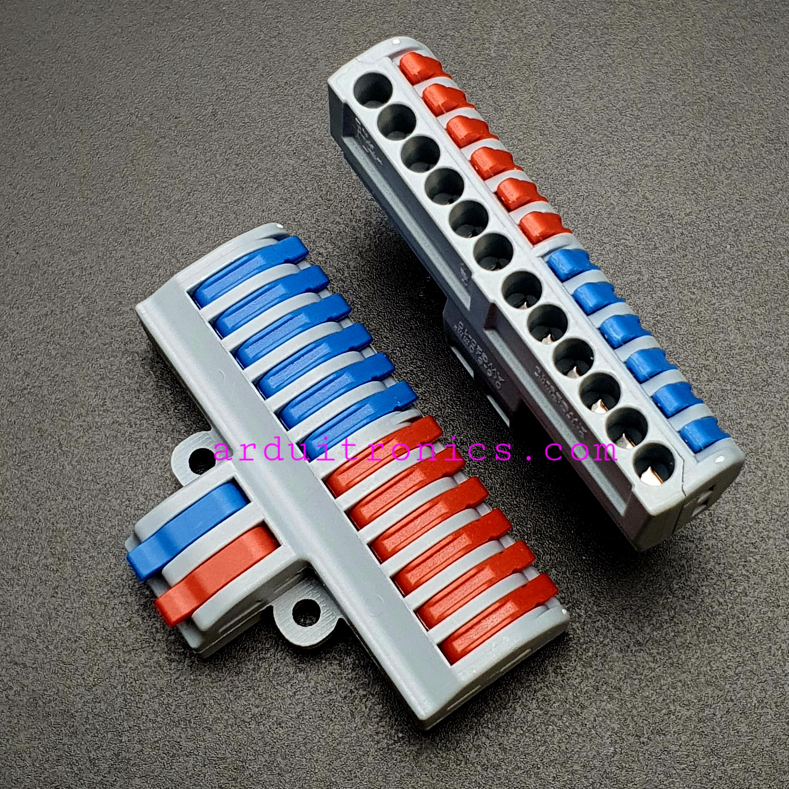 [สีน้ำเงิน แดง] 2-input / 12-output Terminal ต่อสายไฟแบบเข้า 2 เส้น ออก 12 เส้น Quick Connector / Slitter SPL-122
