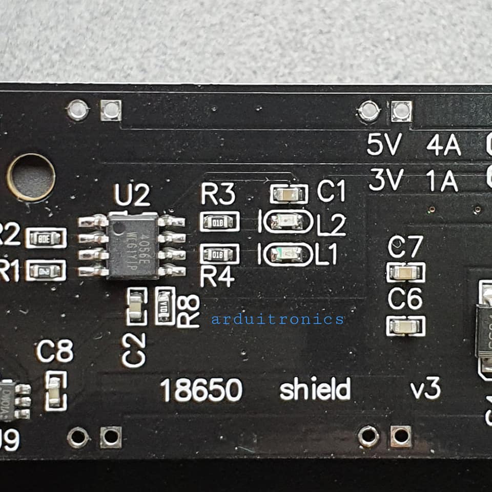 โมดูลชาร์จแบตเตอรี่ 18650 พร้อมช่องจ่ายไฟ USB Battery Shield V3 สำหรับ Raspberry Pi WEMOS Arduino ESP8266