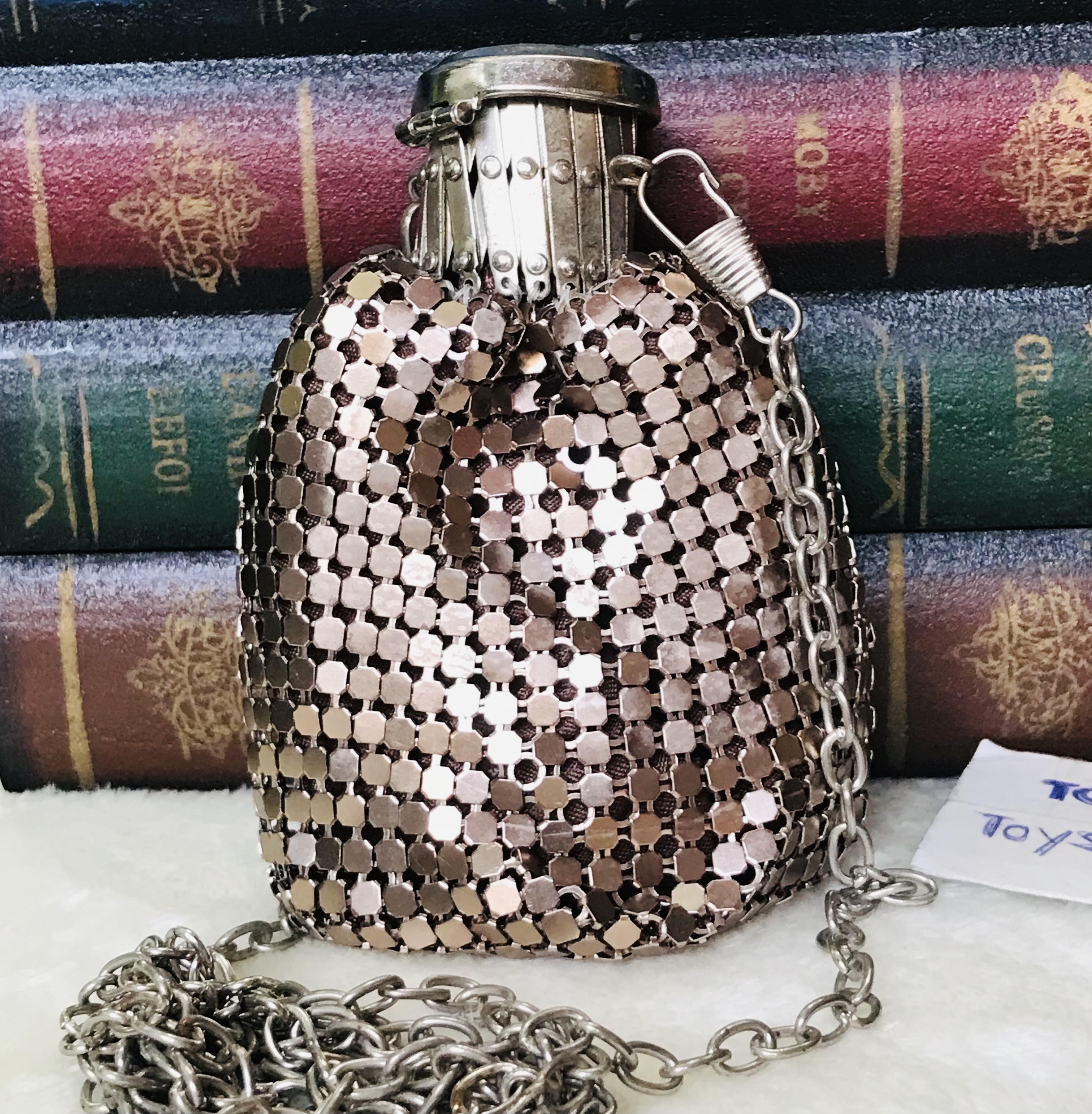 ถุงสตางค์โบราณ ยุค 90 กระเป๋าสตางค์ สี Pink Gold (โซ่ยาวถอดได้)/Antique Cocktail Vintage Wallets & Coin Purses