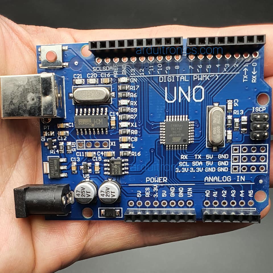 Arduino UNO R3 SMD (CH340G) แถมสายยาว 30cm และ Pin Header