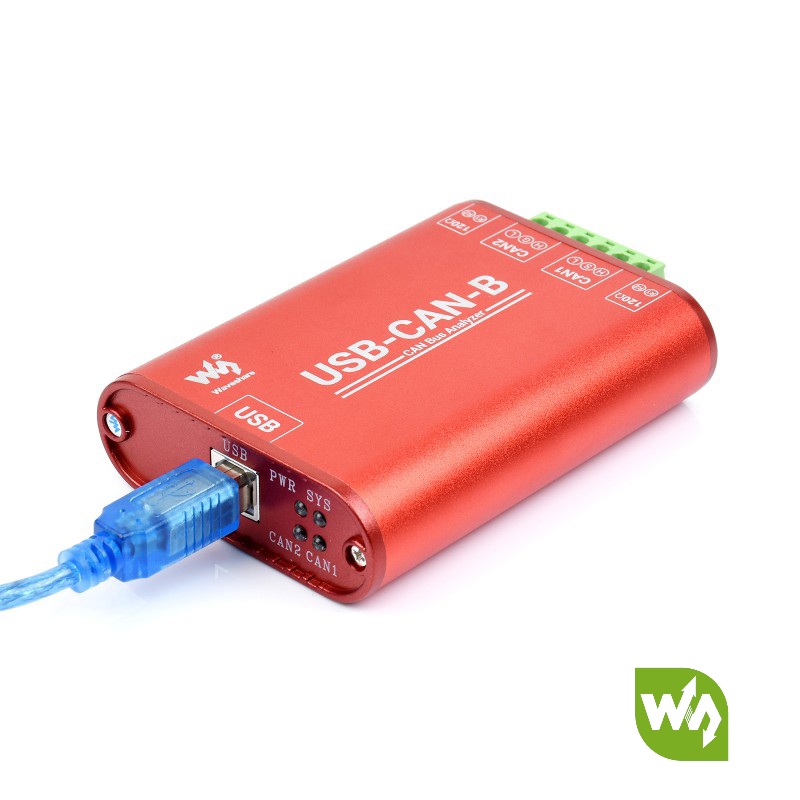 USB to CAN Adapter, Dual-Channel CAN Analyzer, Industrial Isolation (แท้จาก Waveshare)
