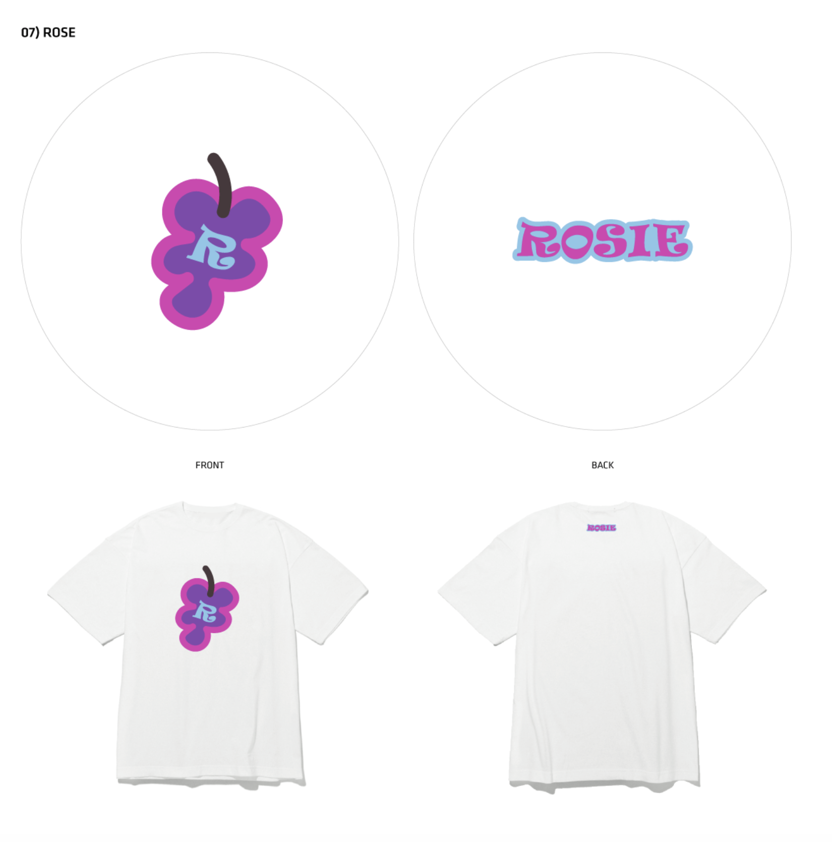 BLACKPINK -[YGBOX8] BLACKPINK T-SHIRTS - แบบ Rose ระบุ สีดำหรือ สีขาว และ ระบุขนาด