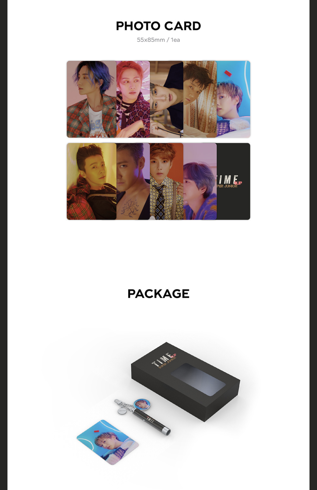 Super Junior - Photo Projection Keyring + Photo card ระบุ ชื่อ ที่ต้องการ