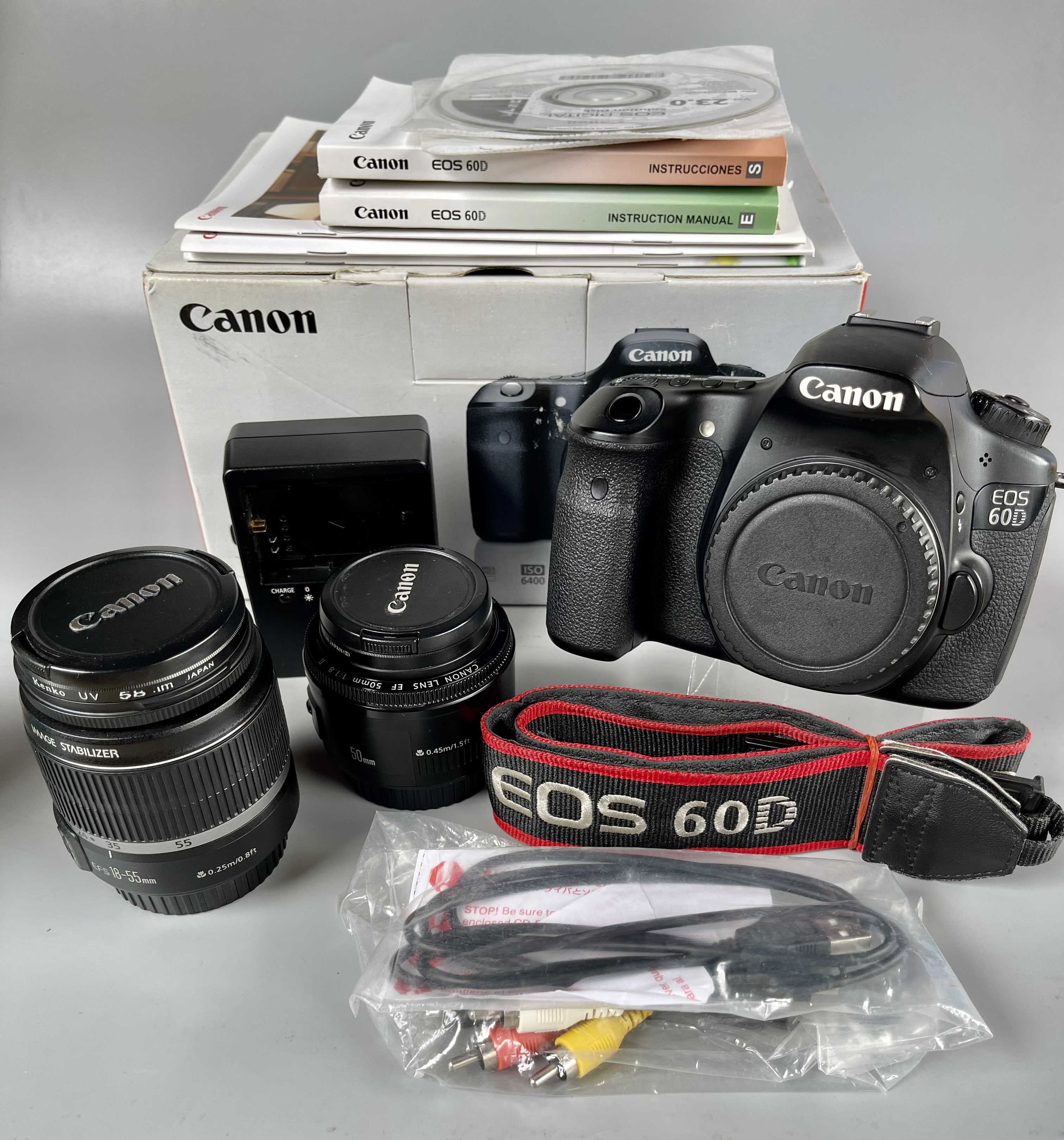 กล้อง Canon 60d พร้อมเลนส์ 18-55mm IS,เลนส์ 50mm f1.8 II