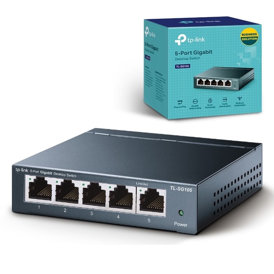 Switching Hub (สวิตซ์ฮับ) TP-LINK 5 Ports Gigabit Port TL-SG105 (Metal Case)