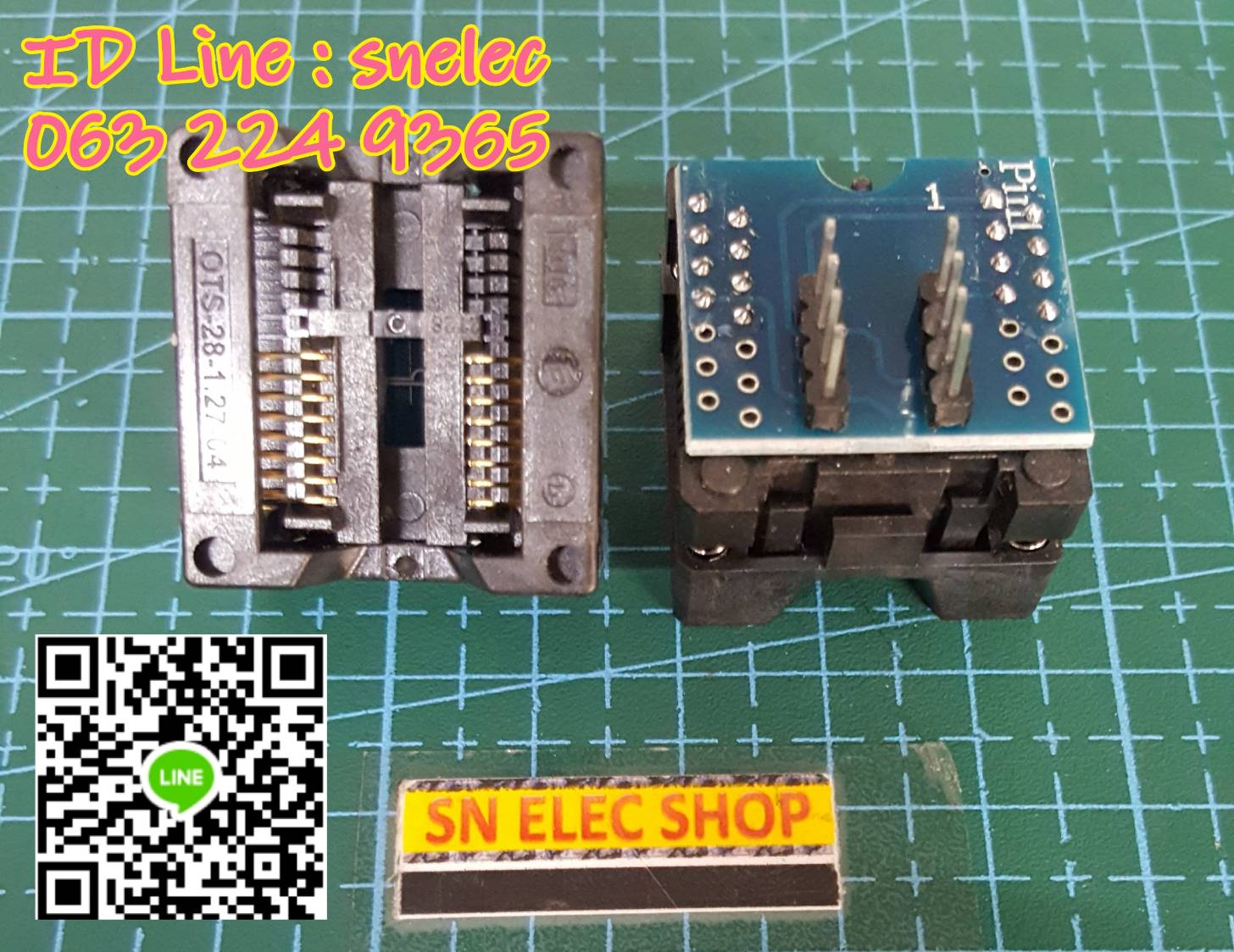 Socket Adapter SOP16 แปลงเป็น 8pin ใช้ได้กับ IC MEM 25XXX แบบ16ขา