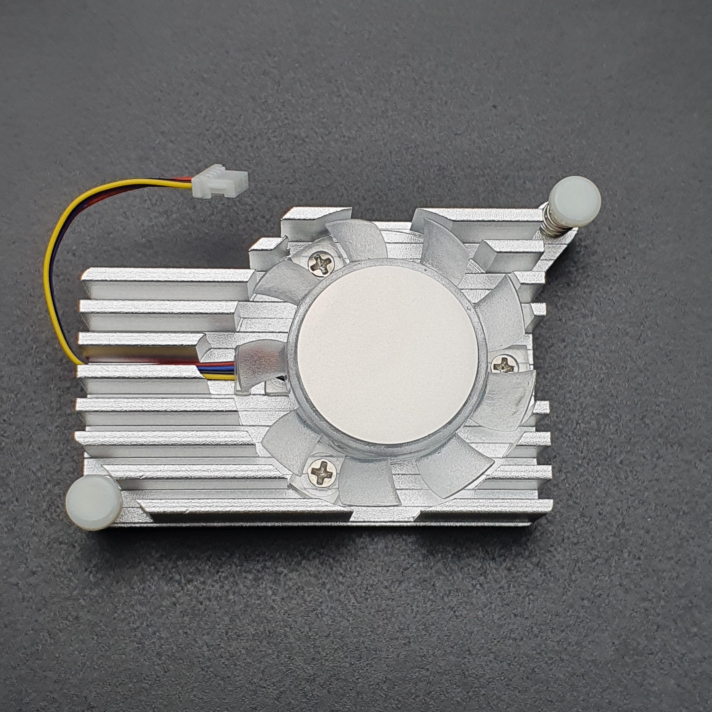 Raspberry Pi 5 Active Cooling Fan With Aluminum Radiator Heat Sink - สีเงินและพัดลมสีใส