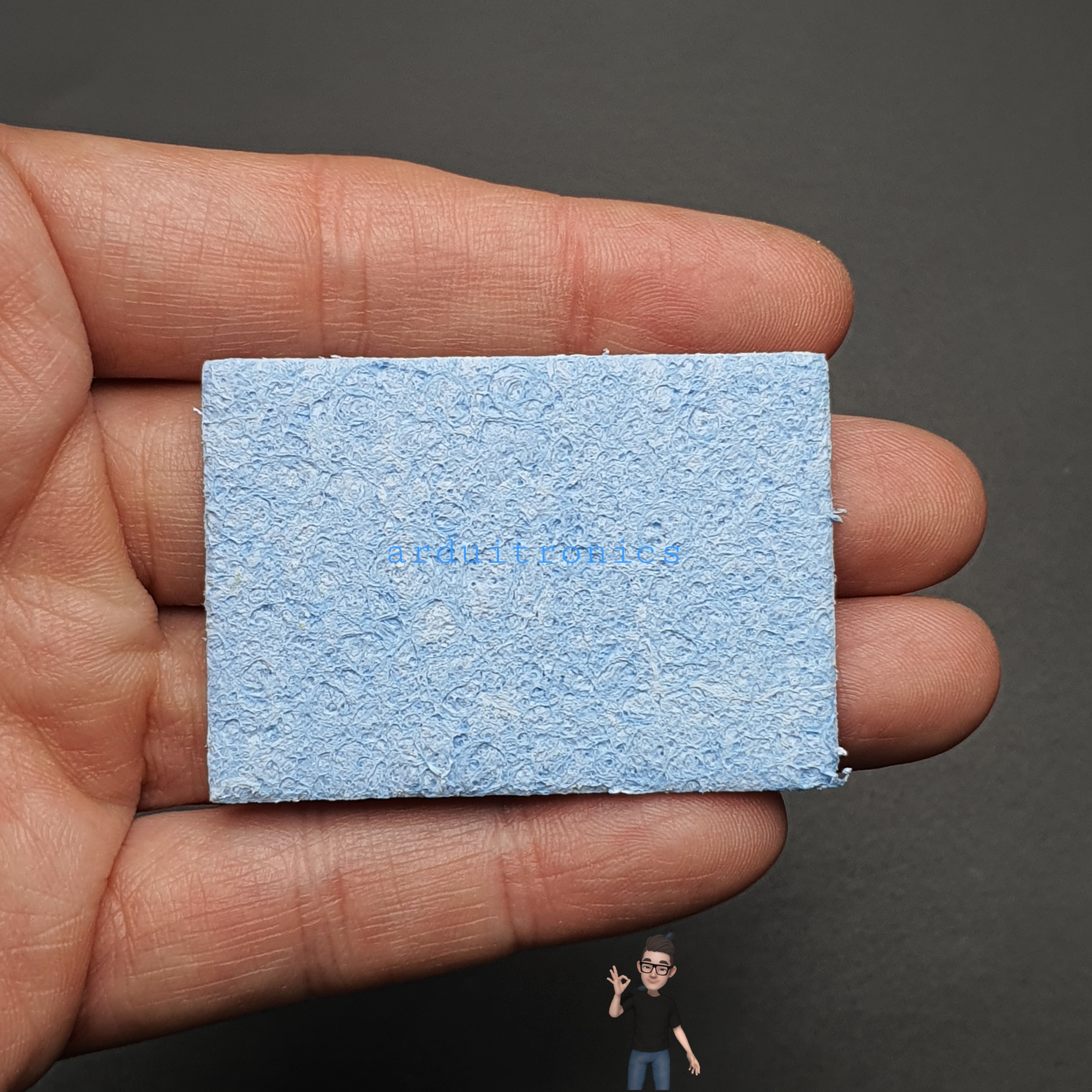 ฟองน้ำทำความสะอาดปลายหัวแร้งบัดกรี (สีฟ้า) Soldering Iron Tip Cleaning Sponge