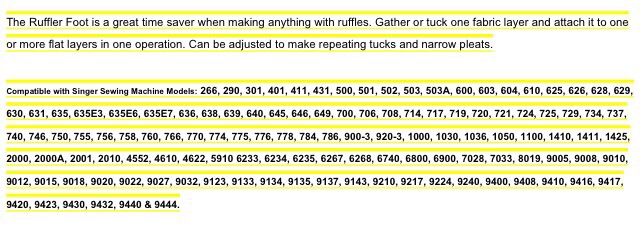 ตีนผีเย็บจีบอัตโนมัติ จักรอุตสาหกรรม slant shank