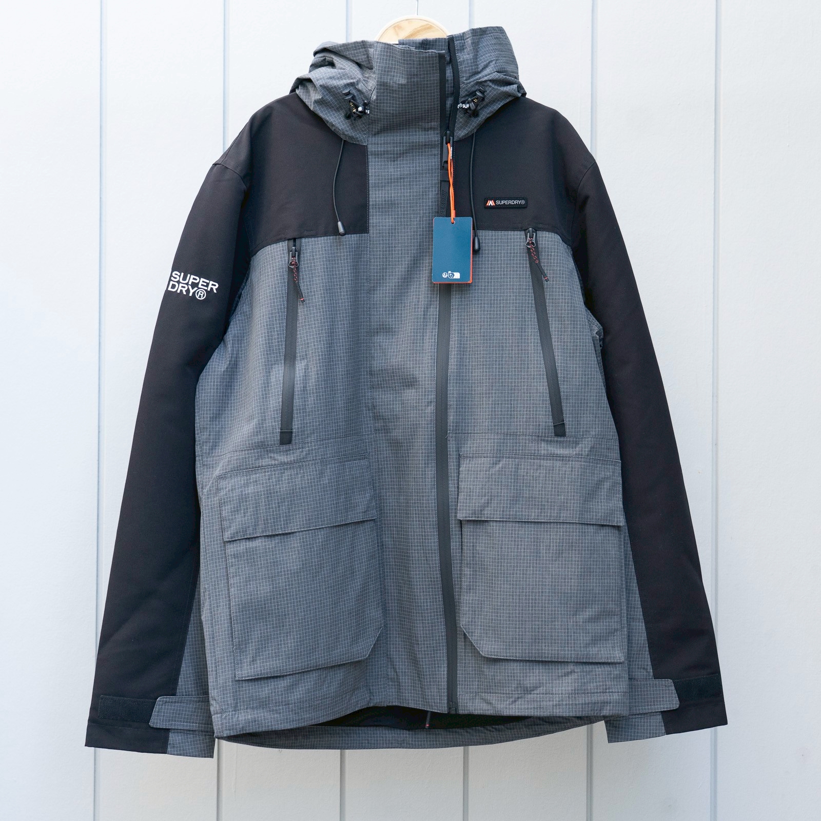 Superdry Textured Ultimate Windbreaker – Grey Marl