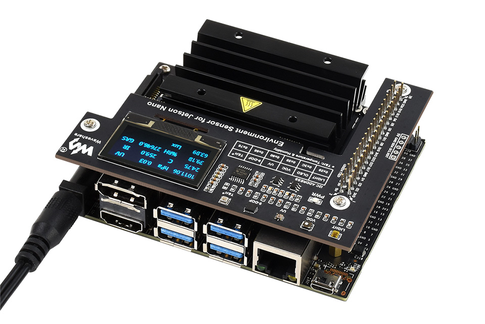 Environment Sensors Module for Jetson Nano, I2C Bus, with 1.3inch OLED Display (แท้จาก Waveshare)