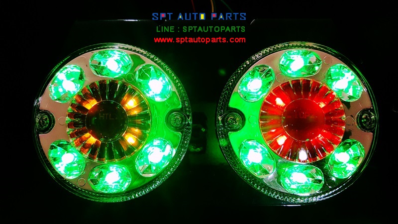 ไฟสต๊อปแลมป์ 2 สี ส้ม-แดง (หลอด LED สีเขียว)