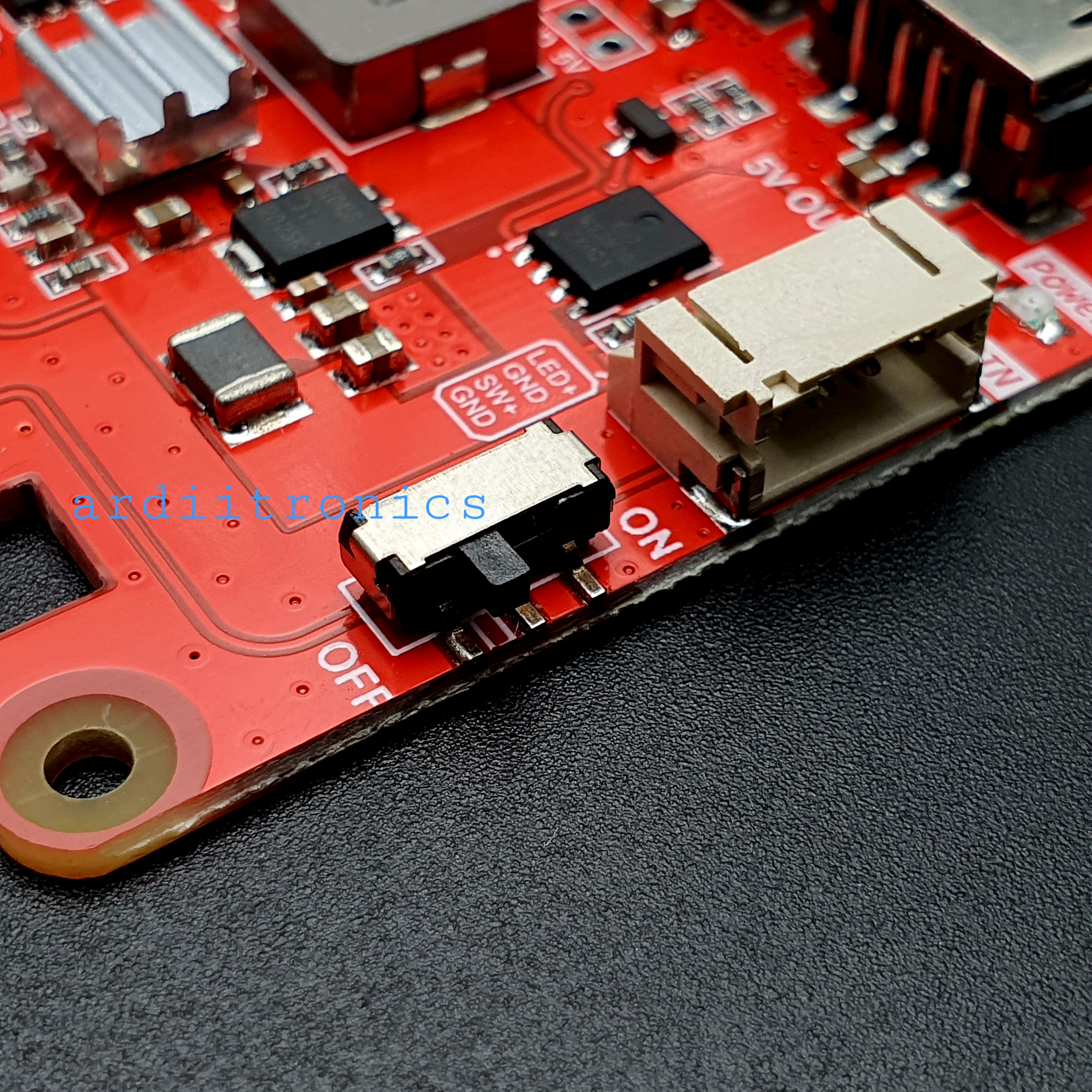 Raspberry Pi (RPi) UPSPack Standard V3 PCB สีแดง + Free ถ่าน 3.7V 6500mAh