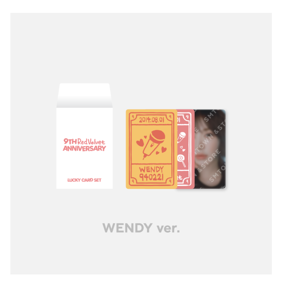 Red Velvet Debut 9th Anniversary OFFICIAL MD - Lucky Card set - Wendy