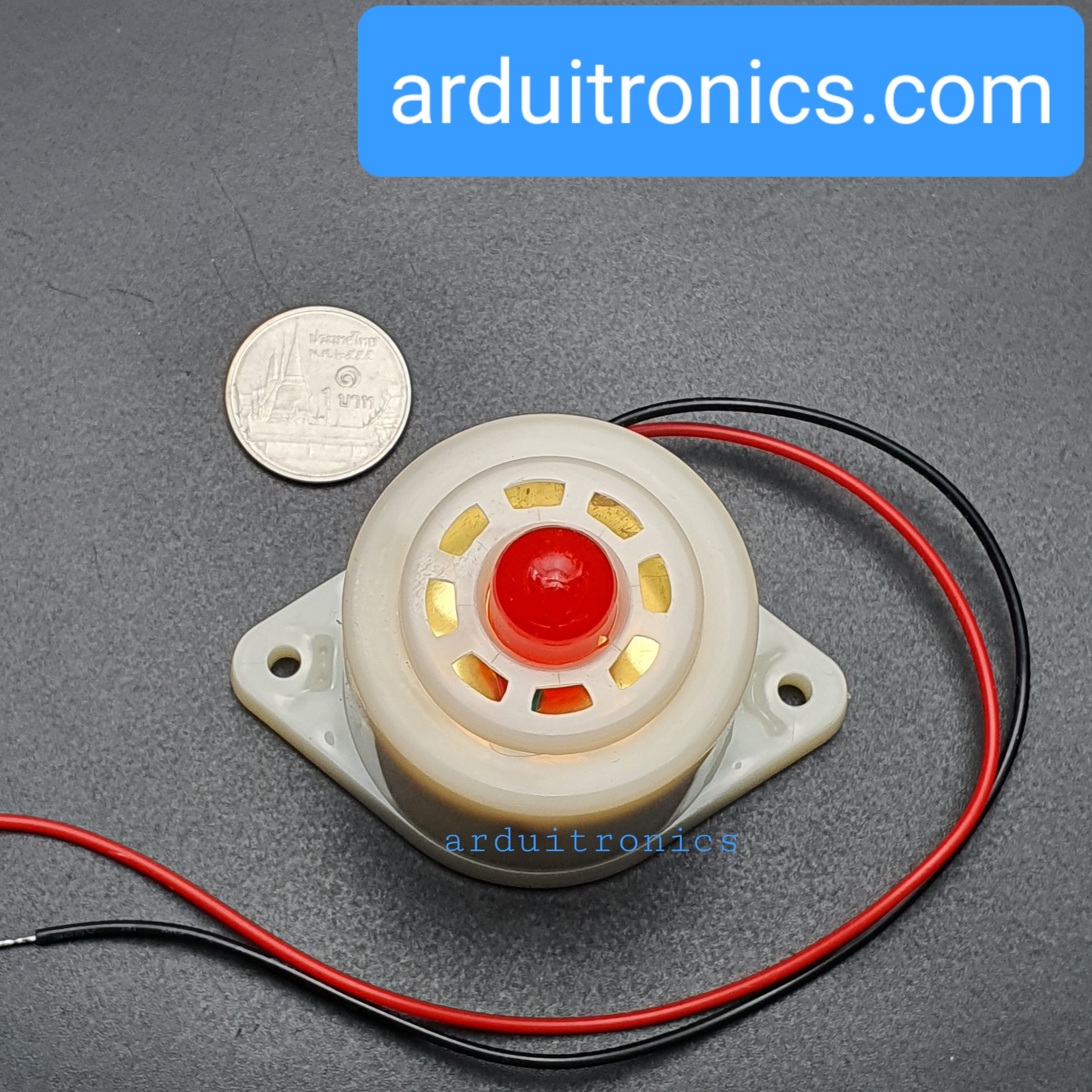 Buzzer 220VAC BJ-3 (LED แดง) สัญญาณเสียงเตื่อนภัย/กันขโมย