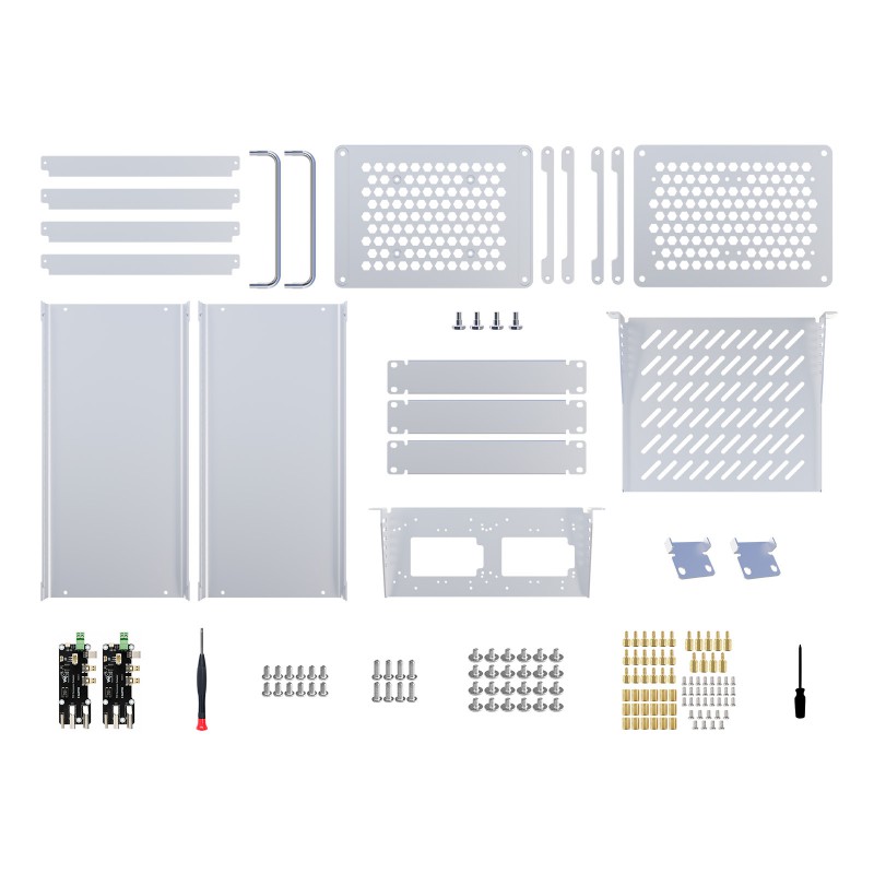 Arduino Stack Rack HomeRack 8U Server Cabinet Basic Kit, 10inch All Aluminum Alloy Rack ...