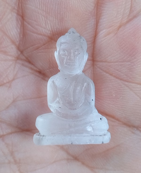 พระพุทธหินจุยเจีย ธรรมชาติ โป่งขาม หินเขี้ยวหนุมาน งานแฮนด์เมด 15x25mm