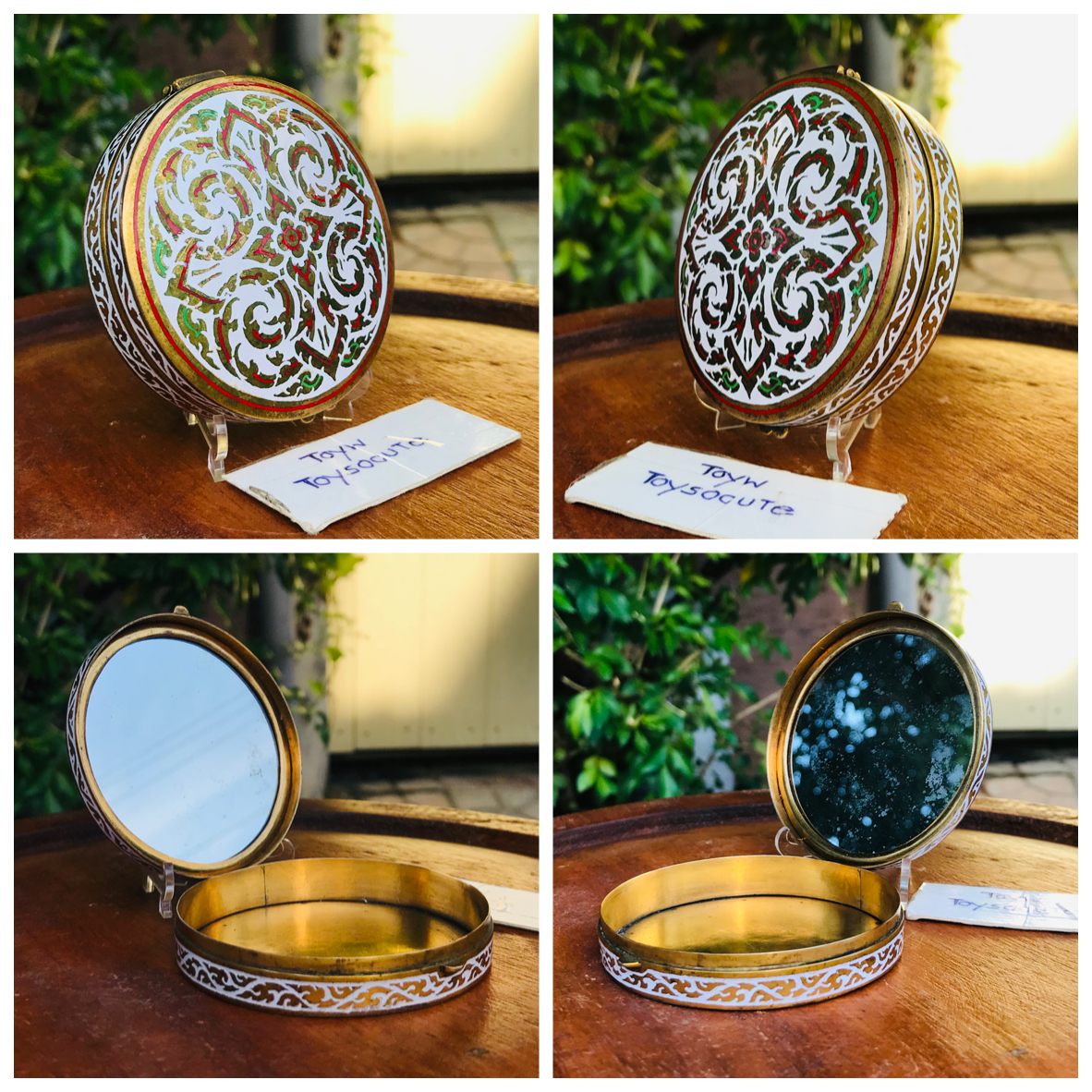 เริ่มต้น ชุดละ 1,290 บาท งานทองเหลืองเก่า ตลับทองเหลือง/กะไหล่เงิน ตลับสีผึ้ง ตลับขี้ผึ้งทองเหลืองลงยา ใส่เครื่องสำอางค์ มวลสาร สีผึ้ง ขี้ผึ้ง