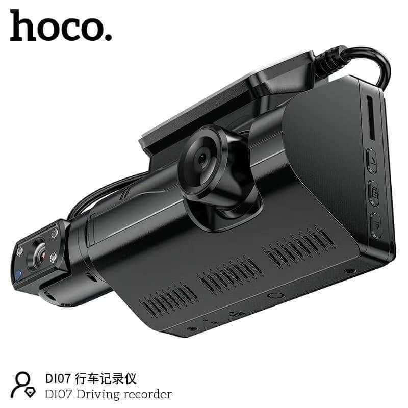 กล้องติดรถยนต์ Hoco Di07 Dual Camera Driving Recorder แบบ 2 กล้อง ด้านหน้ารถและห้องโดยสาร