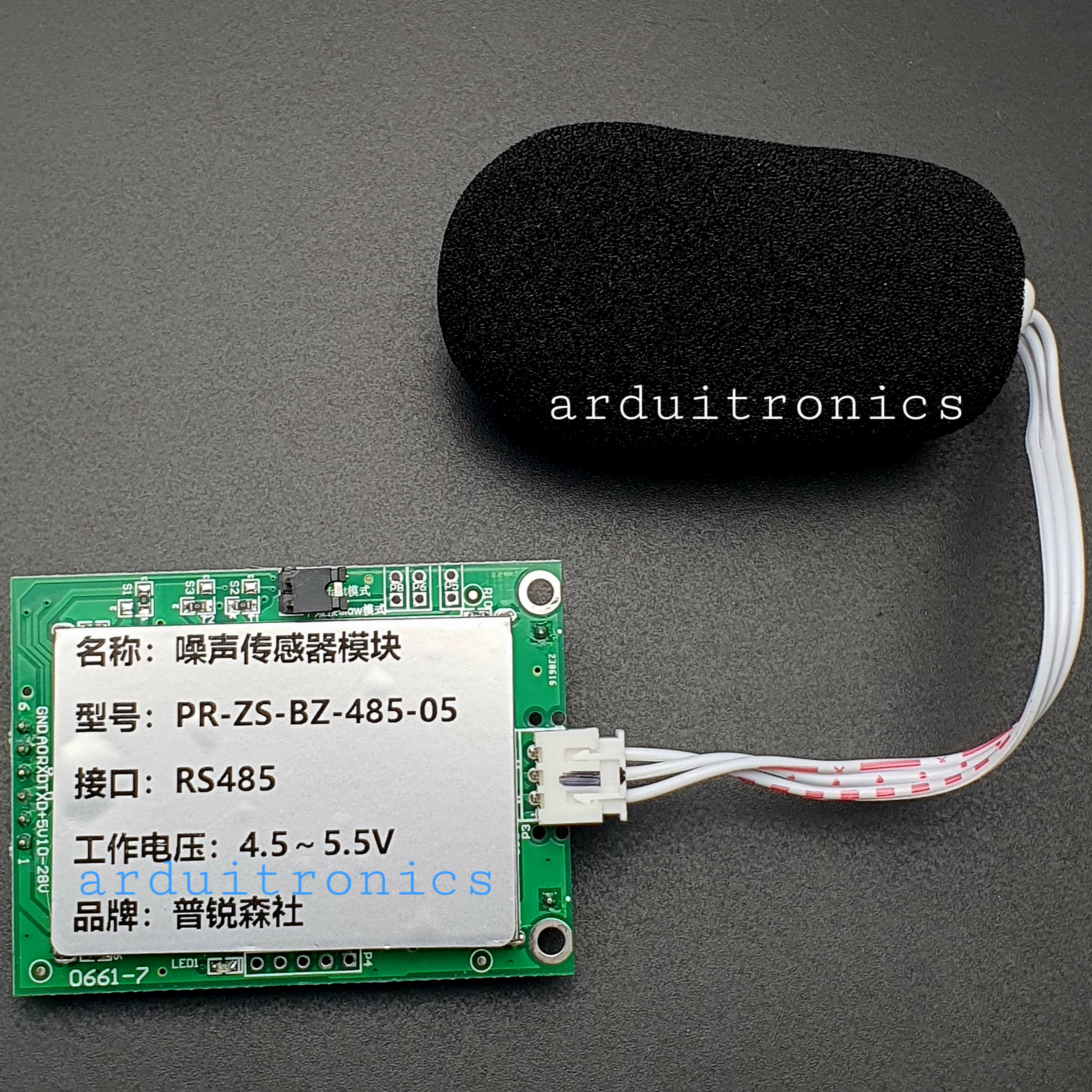 โมดูลวัดความดังเสียงเดซิเบล 30-130dB RS485 Decibel Meter Detector / Noise / Loudness Sensor (PR-ZS-BZ-485)