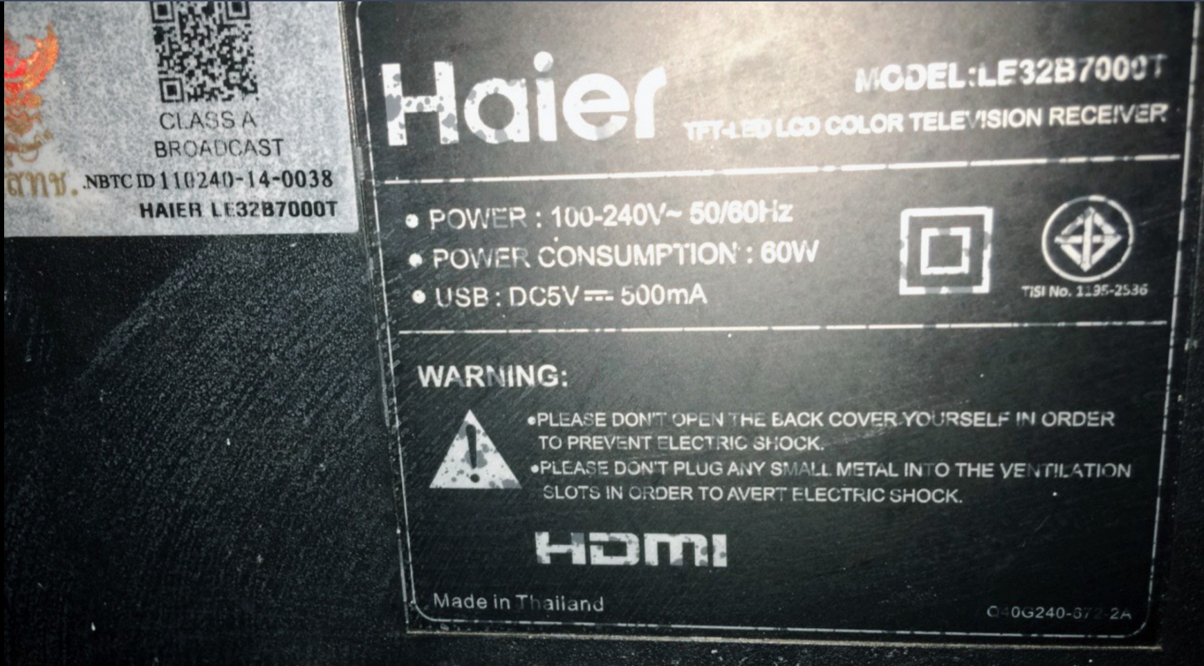 IC MEM Haier : LE32B7000T พาร์ทบอร์ด TP.SIS231.PT71