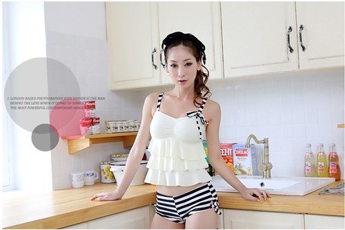 ***พร้อมส่ง***บิกินี่ชุดว่ายน้ำทูพีซ two-piece สวยเหมือนแบบค่ะ