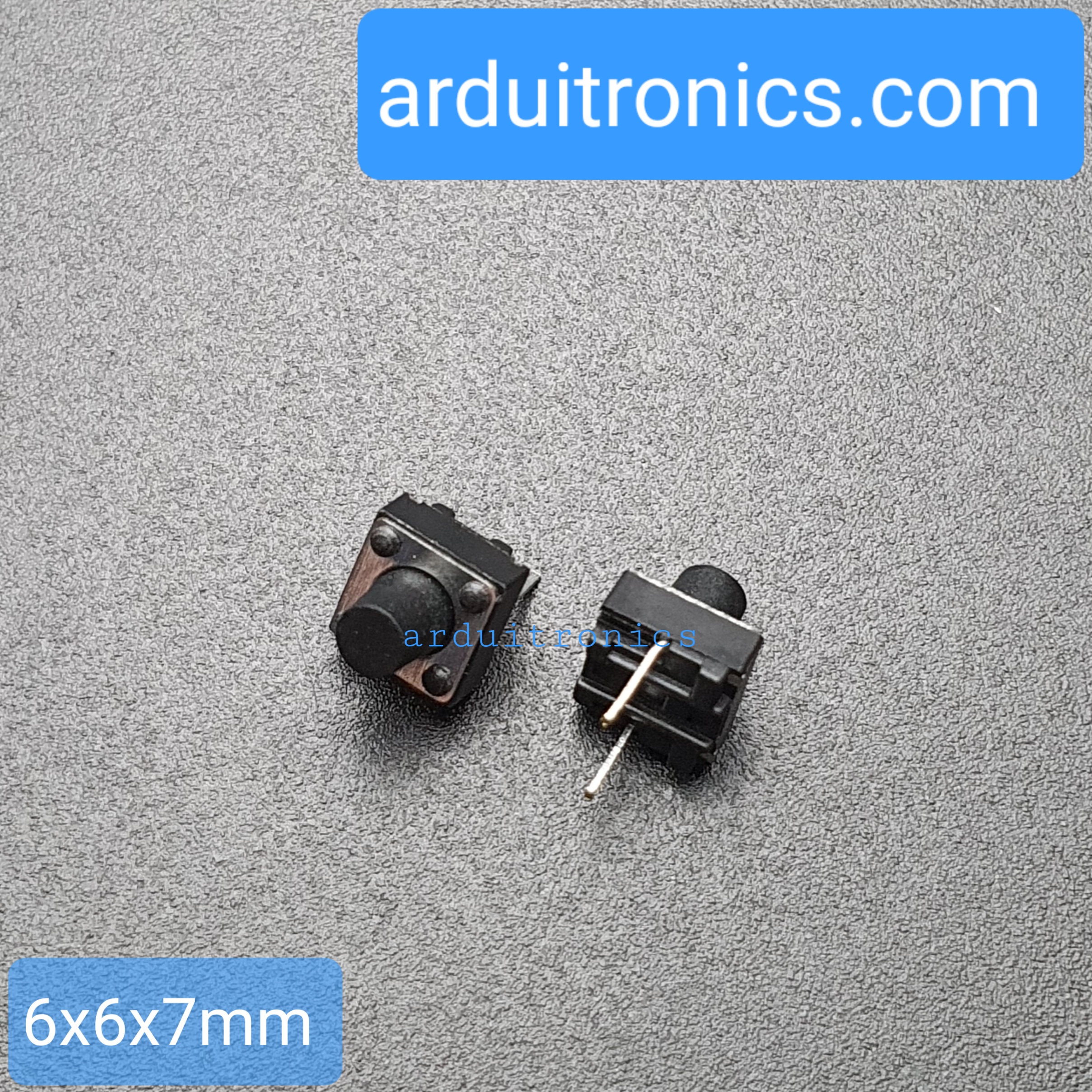 Tact Switch 6X6x7mm ไมโครสวิตช์ กดติดปล่อยดับ 2 ขา (หัวกลม)