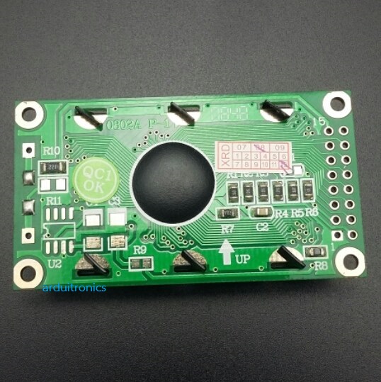 LCM0802A 5V 8x2 Character LCD 0802 (Yellow-Green with Backlight)