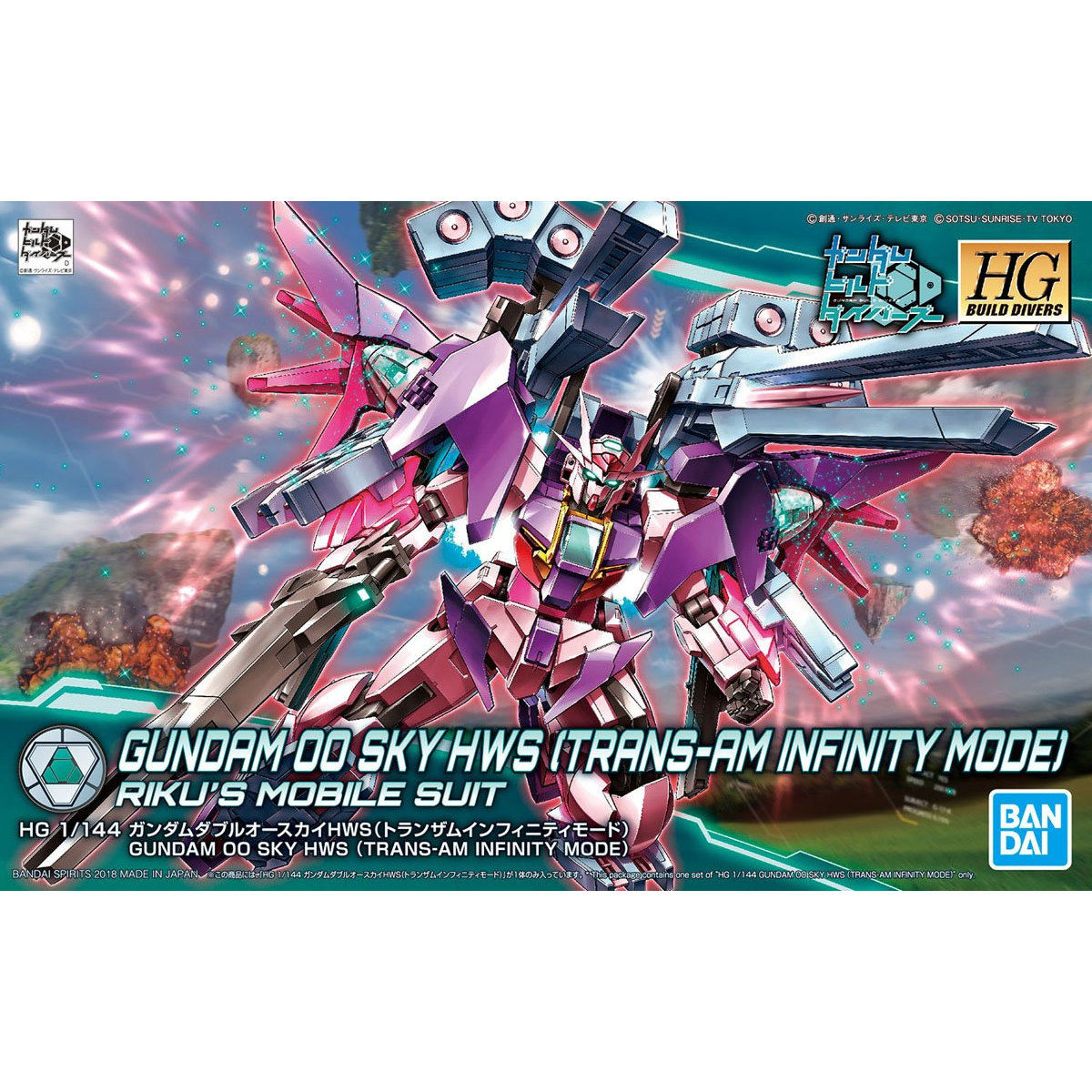 HGBD 1/144 Gundam 00 Sky HWS (Trans-Am Infinity Mode)