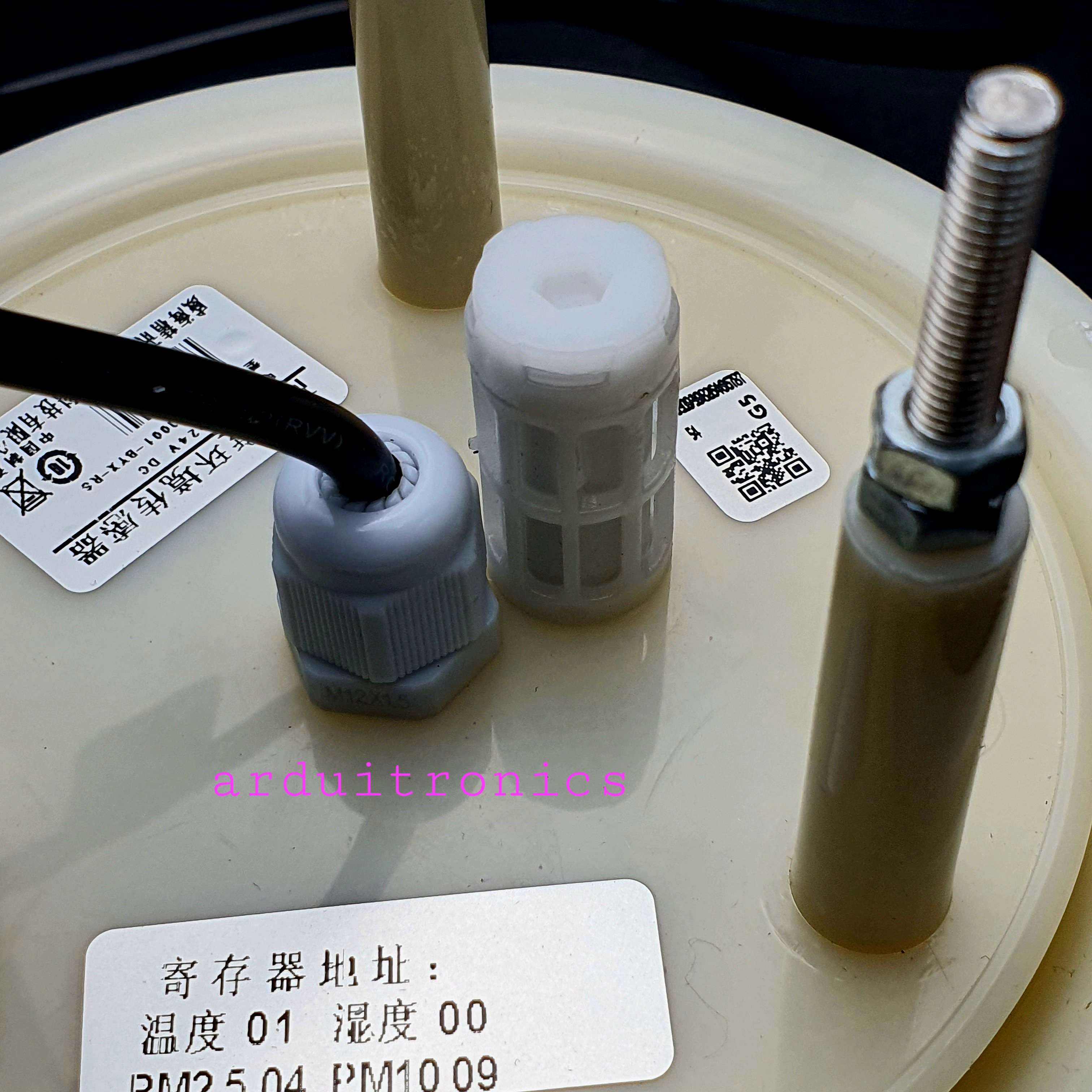 Weather Station Shutter with PM2.5 + PM10 + Temperature and Humidity Sensor (โครงแบบเกร็ดระบายลม 8 แผ่น)