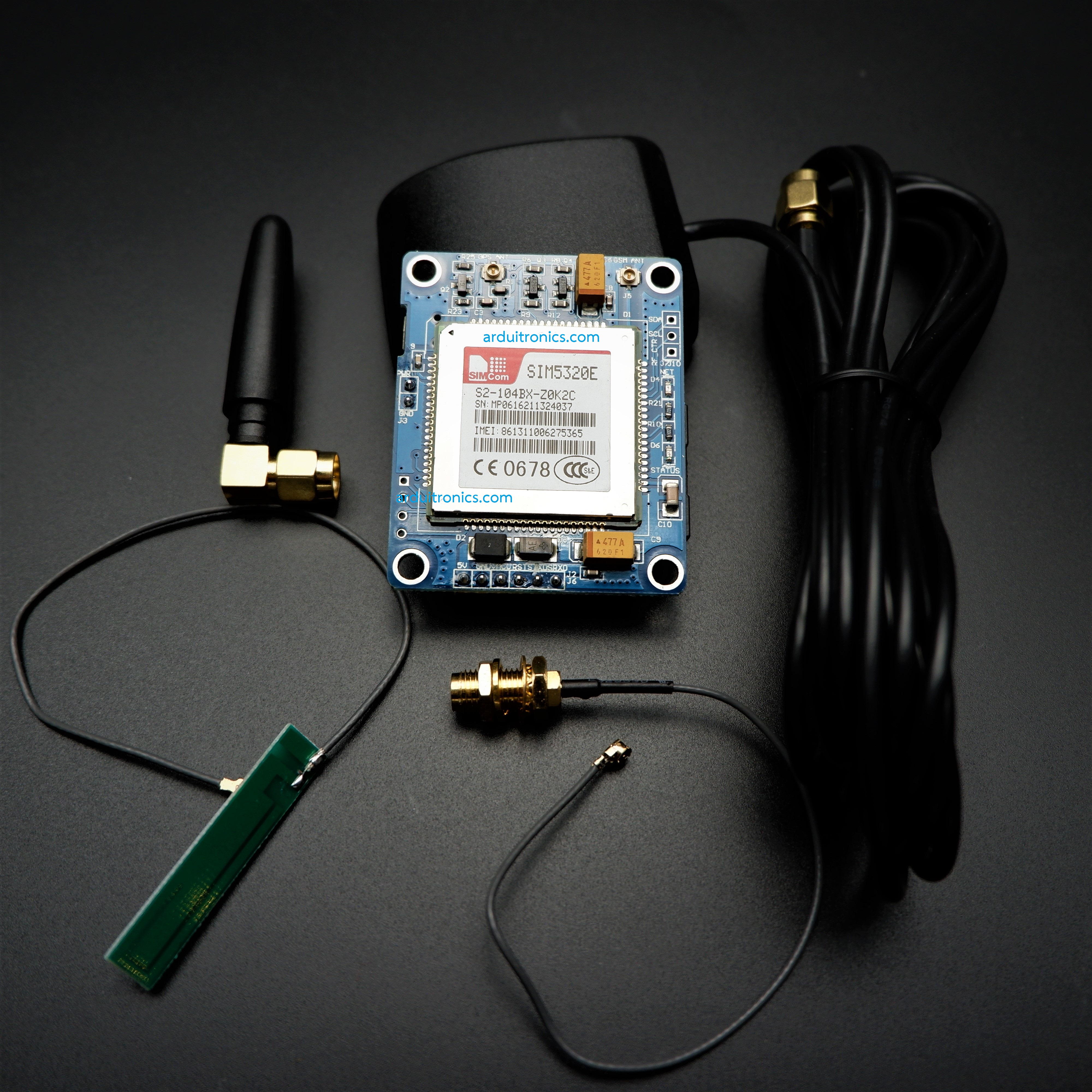 3G + GPS Module (SIM5320E) แถมฟรีเสาอากาศ GPS และ 3G (เสา 3 แบบ + 1 สายแปลง)