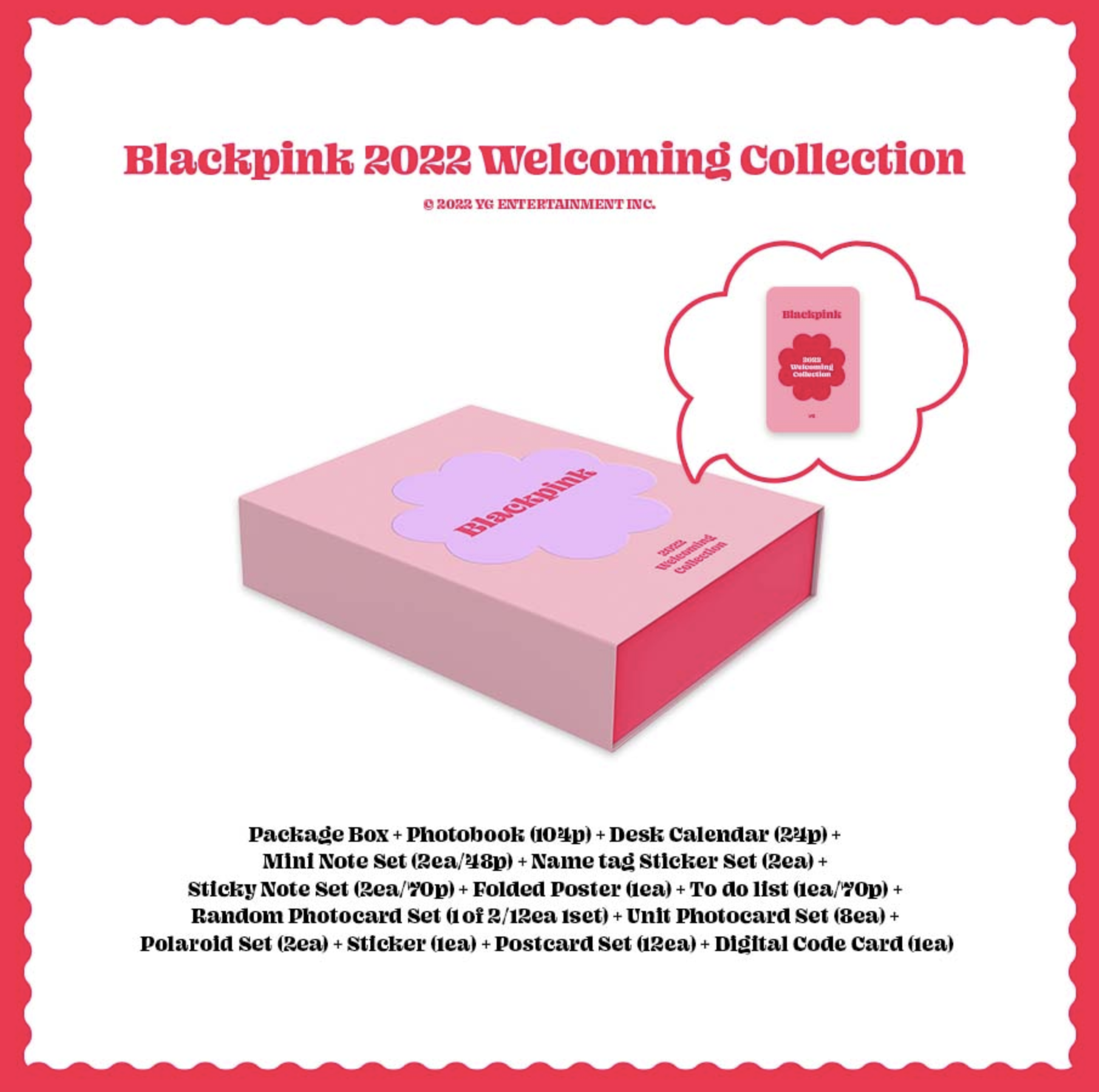 BLACKPINK - BLACKPINK 2022 WELCOMING COLLECTION แบบ Package + Digital Code Card - ส่ง เครืองบิน