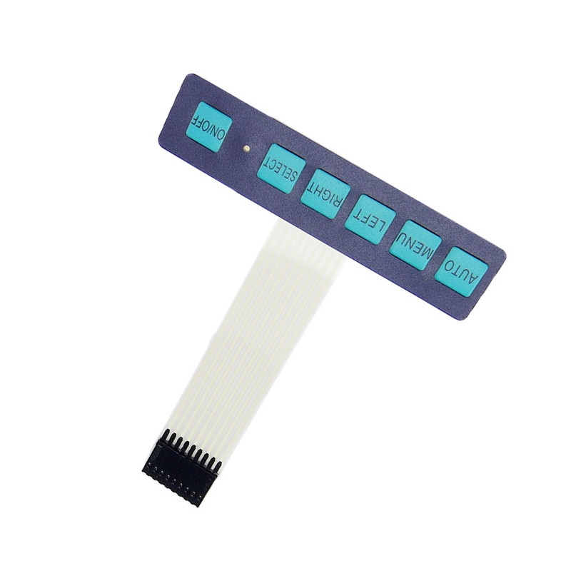 6 Key Membrane Switch Keypad Matrix with LED