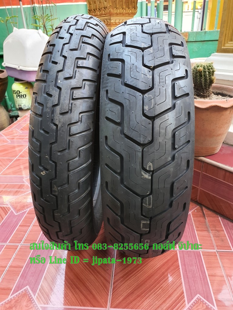 (Dunlop) ยางนอก Dunlop D404 ติดรถ Honda Rebel 300 (ขายเป็นคู่)