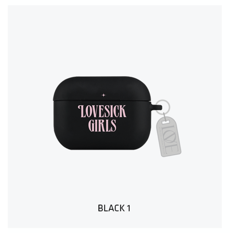 Blackpink - ของสะสม [THEALBUM] BLACKPINK - AIRPODS PRO CASE + KEYRING SET สีดำ แบบที่ 1