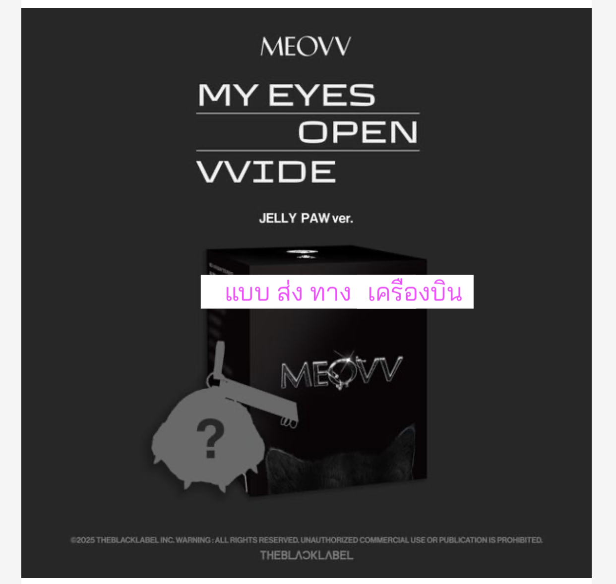 MEOVV - 1st EP ALBUM 'MY EYES OPEN VVIDE' แบบ JELLY PAW ver. ส่งเครืองบิน