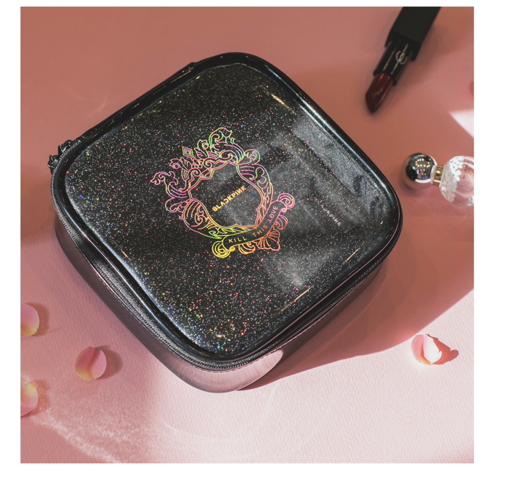 BLACKPINK KILL THIS LOVE GLITTER HAND MIRROR - MAKE-UP POUCH