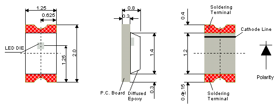 LED แบบ SMD สีขาว จำนวน 5 ดวง