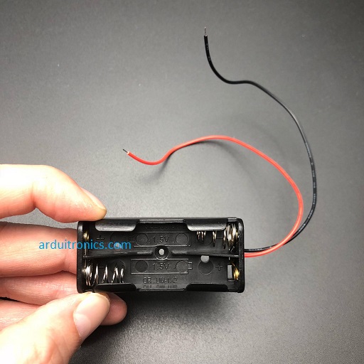 Battery Box รางถ่าน 2 ก้อน AAA ไม่มีฝา 1 ด้าน 3V