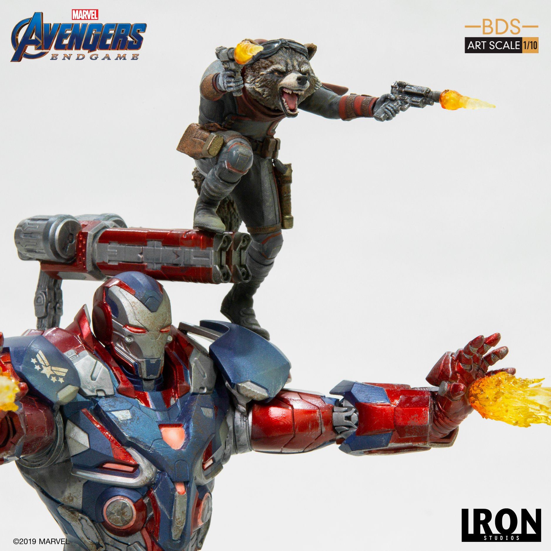 "Pre-Order" Iron Studios 1/10 Iron Patriot and Rocket: Avengers Endgame